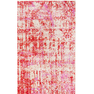 Riebe Abstract Red Area Rug