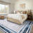 Large Washable Rugs Modern Border Rugs Soft Thin Low Pile Floor Carpet, Non Shedding & Non Slip, Indoor Foldable Printed Accent Mat for Open Floor-1128123679
