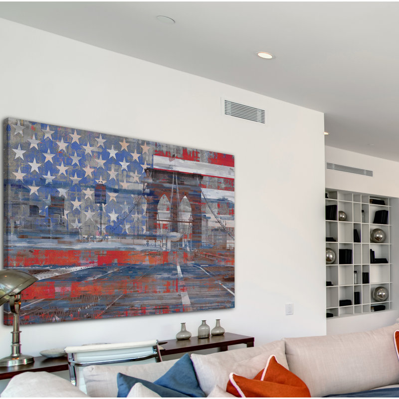 « patriotism » par parvez taj,, reproduction d’art sur toile tendue, H 24 po x l 36 po x P 1,5 po