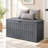 100-Gallon Outdoor Deck Box with Hydraulic Hinged Lid, 310 lb Bench Capacity, Lockable Design and Reinforced Polypropylene, Gray-138206727