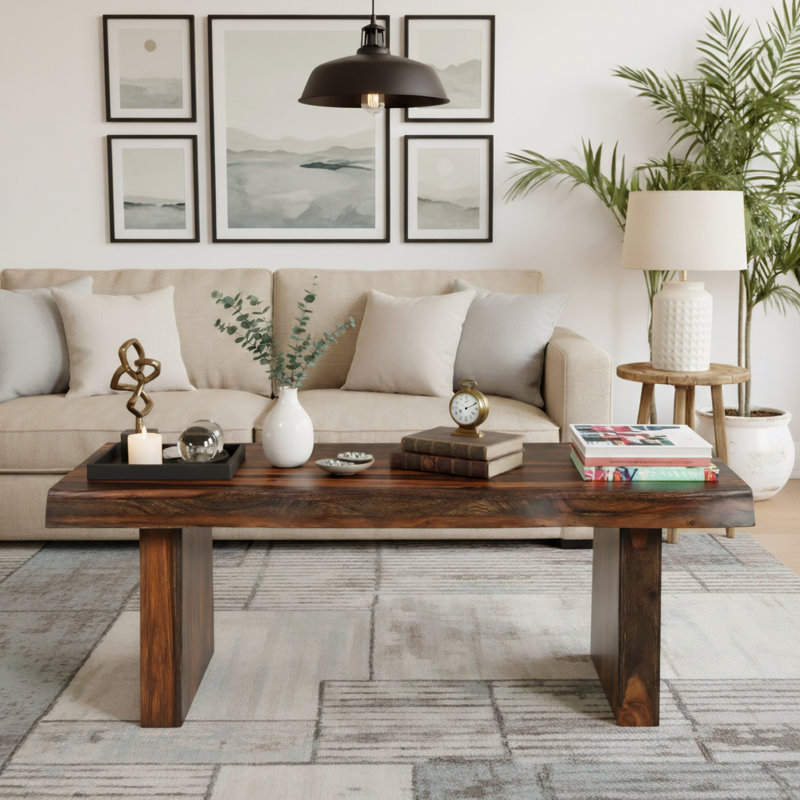 Table basse Chaliyah, Noyer