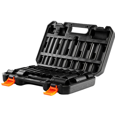 25Pcs 6 Impact Sockets In 3/8In Drive, Industrial-Grade Steel For Resistance, High Torque Socket To Minimize Bolt Stripping, Size Markings Clear Identification, Toolbox Storage Drive , Performance,