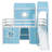 Loft Bed with Slide, Tent and Tower-1641578025-1630791881