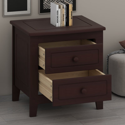 Table de chevet 2 tiroirs Mid Century