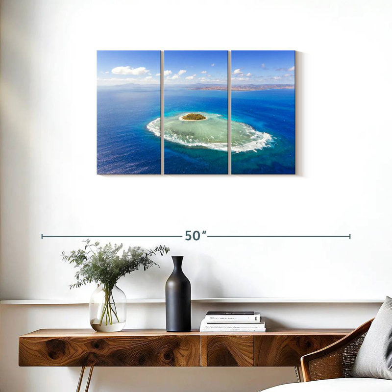 Île de Tavarua aux Fidji, H 20 po x l 33 po