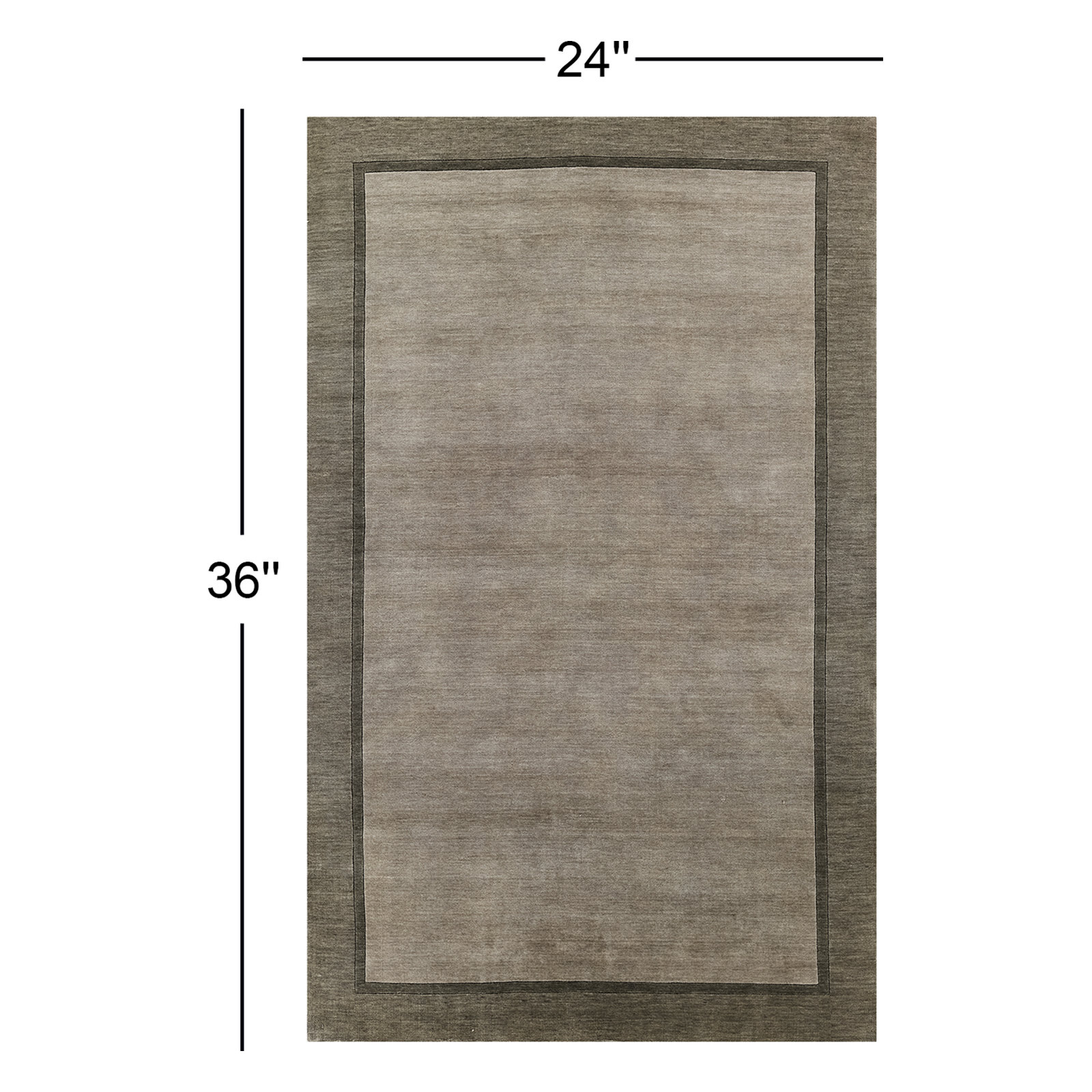 Zaley Gray Hand-Tufted Wool Rug, Rectangle 2' x 3'