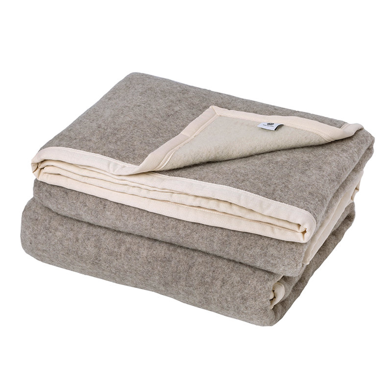 Undyed Virgin Wool Heavyweight Blanket, Twin