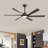 6 Blade Soild Wood Ceiling Fan with Light, Smart APP & Remote Control, 3 Color LED, Quiet DC Motor, Adjustable Downrods (6”/12”/24”)-593311041