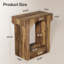 Ensemble de tables d'appoint à 2 niveaux en bois avec un design arqué innovant-1077141340
