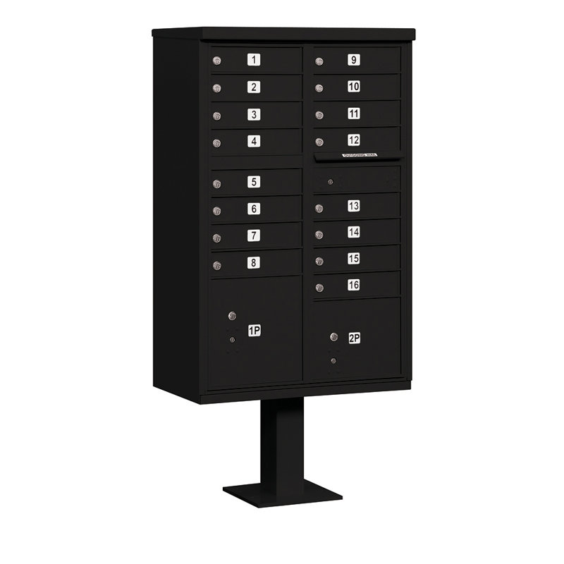 Aluminum Multi-Unit Mailbox, Black