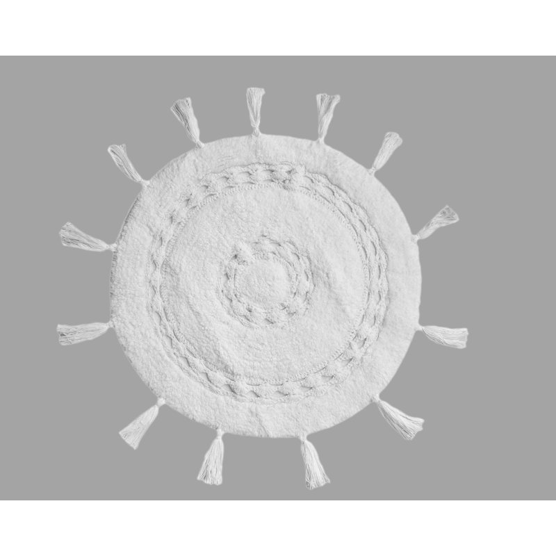 Tapis pour salle de bain Panaite, Blanc
