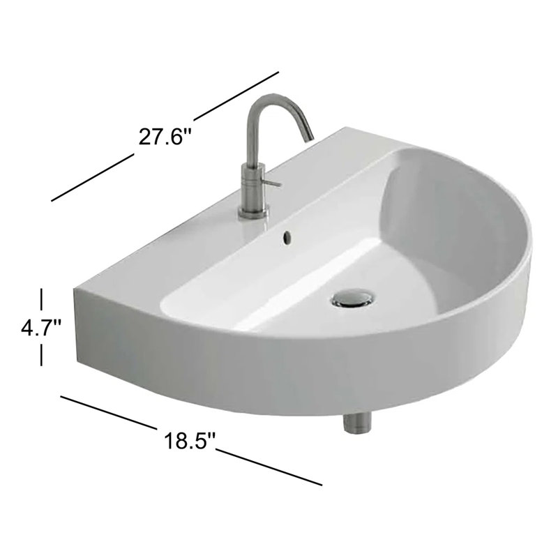 Normal 27.6'' L Bathroom Sink