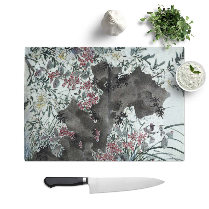 Glass Garden Flowers Vol.2 by Chen Daofu Chopping Board, 39 cm W x 28.5 cm L