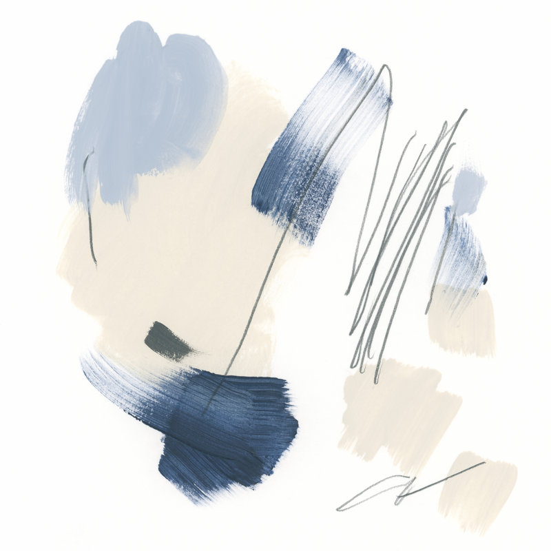 Blue Mark III by June Erica Vess - Wrapped Canvas Print, 30.48cm H x 30.48cm W x 3.8cm D