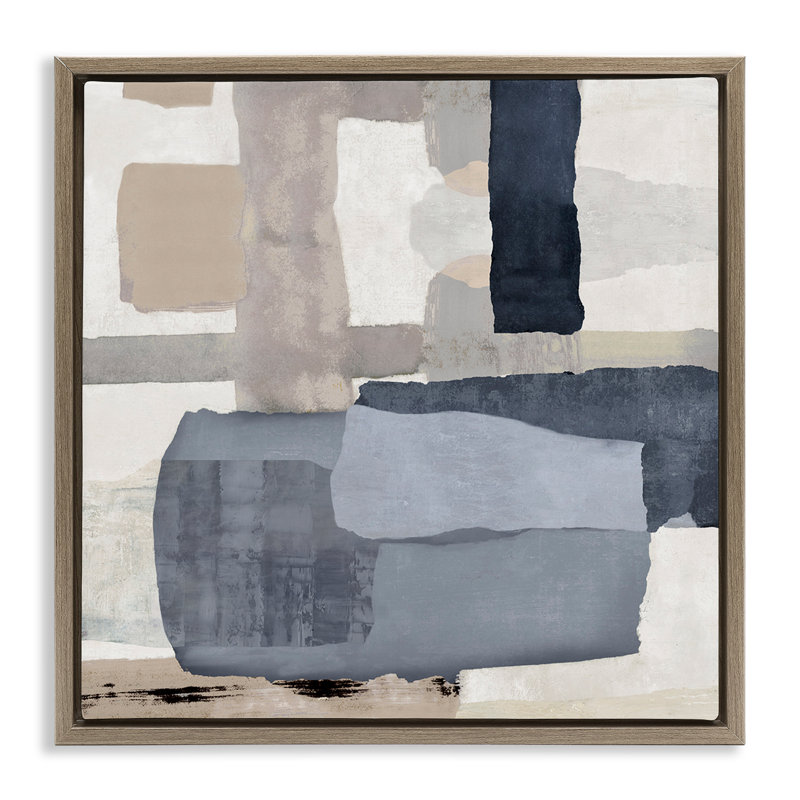 "Earthy Expressive", art par Jacob Q, Cadre flottant orme Montalcino, H 18 po x l 18 po