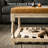 32.1'' W Round Upholstered Ottoman With Lower Storage Shelf And Tray-Friendly Top
