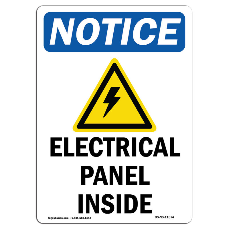 Panneaux électriques à l'intérieur de l'enseigne