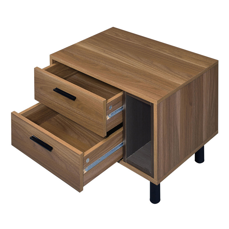 Table de chevet 2 tiroirs
