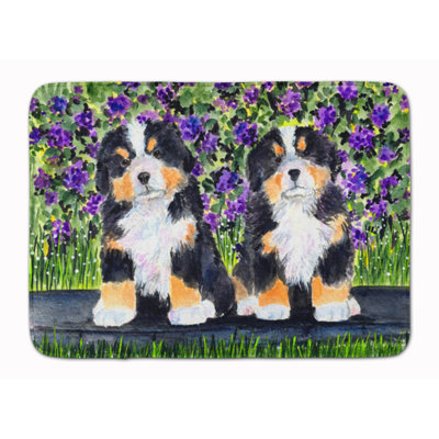 Tapis pour salle de bain en mousse à mémoire de forme bouvier bernois mountain dog