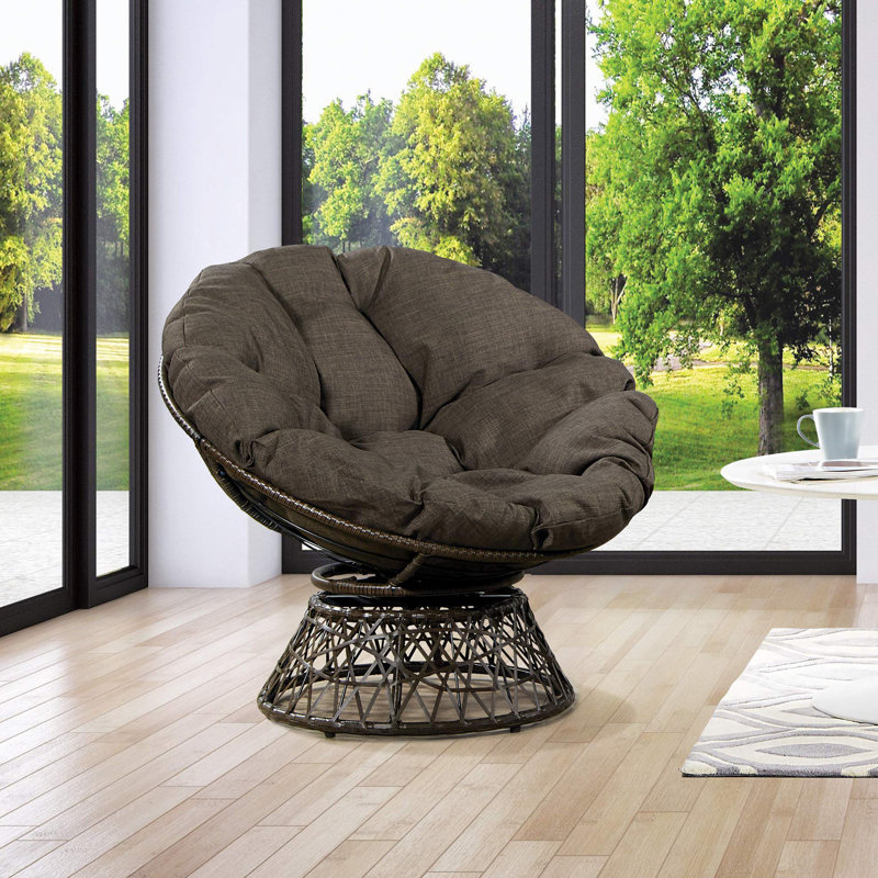 Chaise avec mobilier pivotant à 360 degrés, Noir, noir, noir, noir, Brun