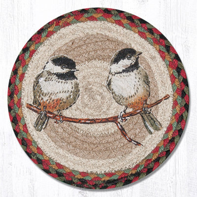  Chickadee Round Trivet – Rustic Cabin Kitchen Hot Pad 10"x10"