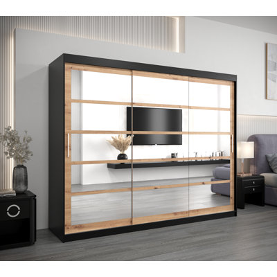 Ayira 3 Door Manufactured Wood Wardrobe