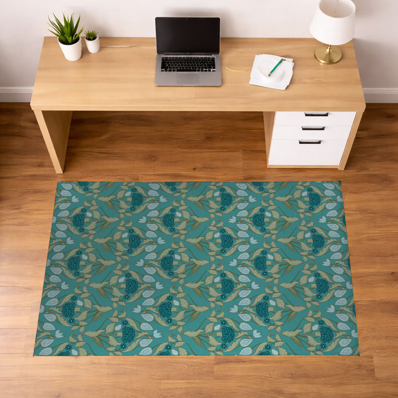 Tapis de bureau léger Piper, L 60 po x P 36 po, Bleu