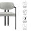 Elio Barrel Fabric And Metal Dining Chair In Black Dove Grey-109758055