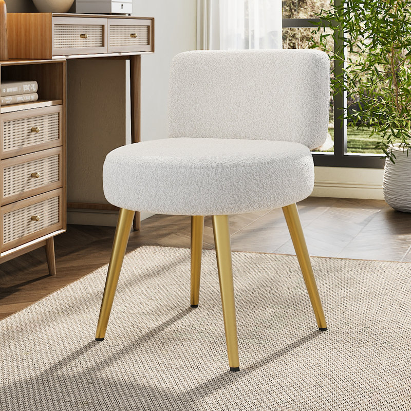 Ackerly Metal Accent Stool, White