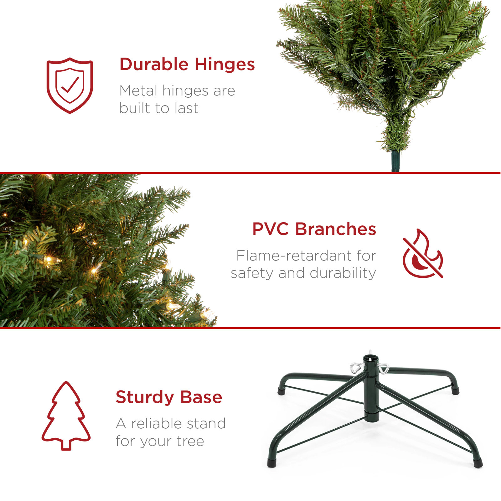 Douglas Frosted 6' Pre-Lit Fir Christmas Tree, 7.5'