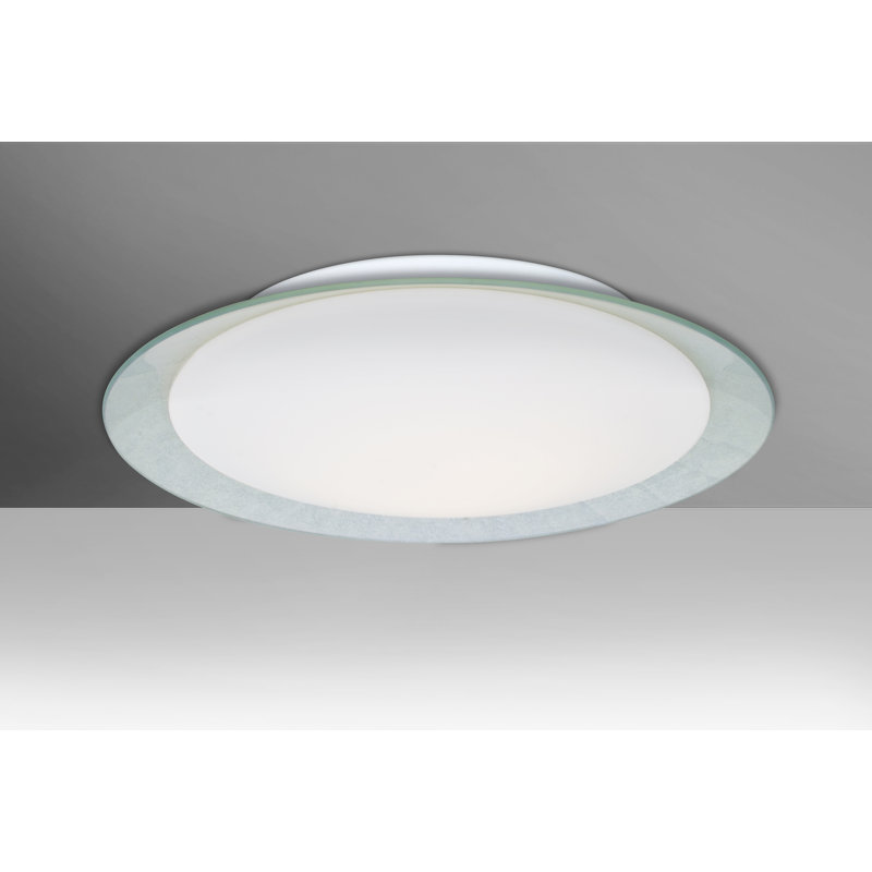 Fidelia Glass LED Flush Mount, Silver