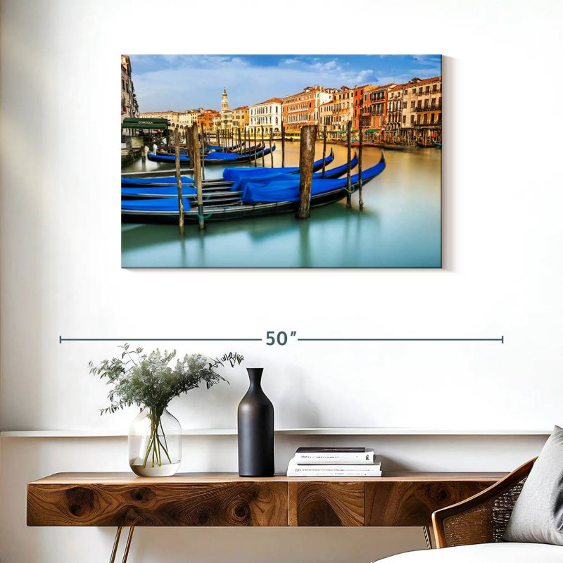 Gondoles couvertes du Grand Canal Mehar, H 24 po x l 36 po