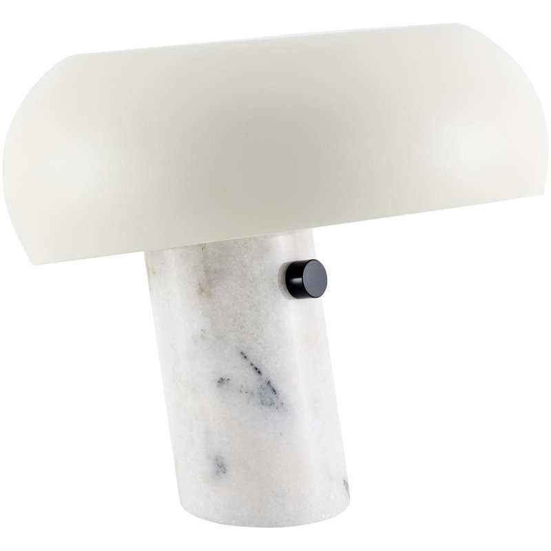 Lampe de table en marbre Knotts , Blanc, Blanc