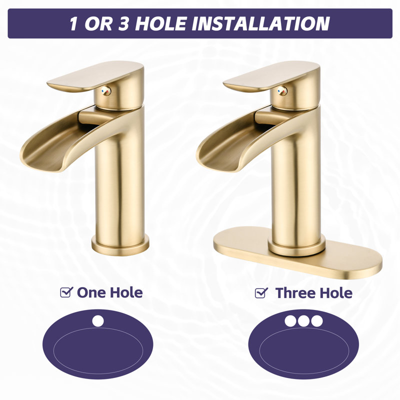 Waterfall Bathroom Faucet Single Handle Bathroom Sink Faucets