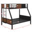 Stylish Modern Twin-Over-Full Steel Frame Bunk Bed
