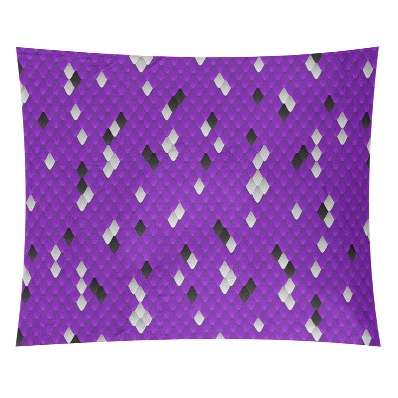 Tapisserie murale balances de serpent, H 27,5 po x l 37,5 po, Mauve