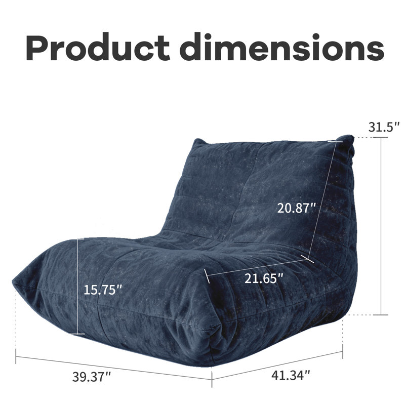 Chenille Sofa, Blue