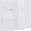 Grand lit mural avec armoire, blanc
