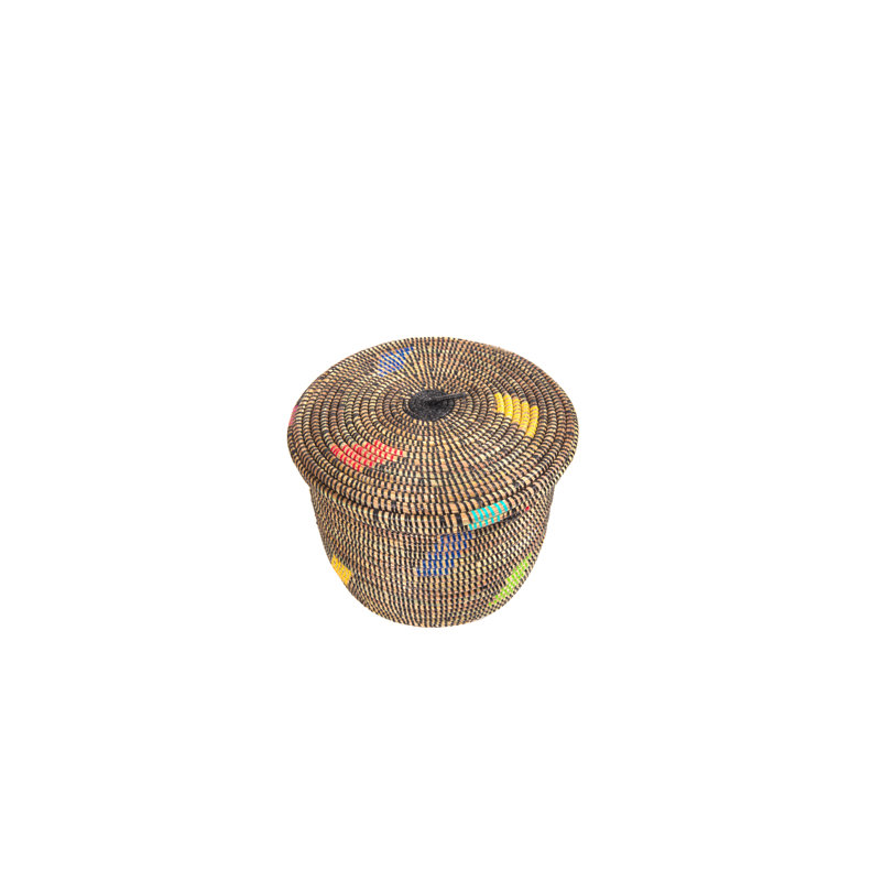 Panier de confettis en ruppie maritime, Noir