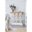Console de 32 po avec plateau en bois brun et base rétro blanchie à la chaux, comptoir additionnel blanc 31,9 po x 11,8 po, pièce décorative