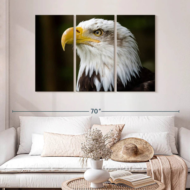 Brampt Fierce Bald Eagle, 36" H x 57" W