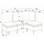 Canapé modulaire rembourré avec pieds en métal-955132355