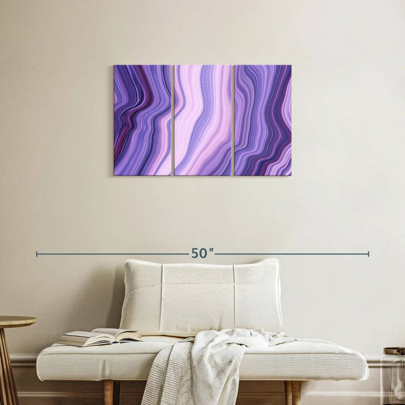 Avery Abstract Purple Layers, 20" H x 33" W