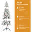 Arbre de Noël floqué en PE / PVC avec pommes de pin naturelles, conception peu encombrante, branches articulées, support en métal stable, aspect enneigé réaliste-769103268