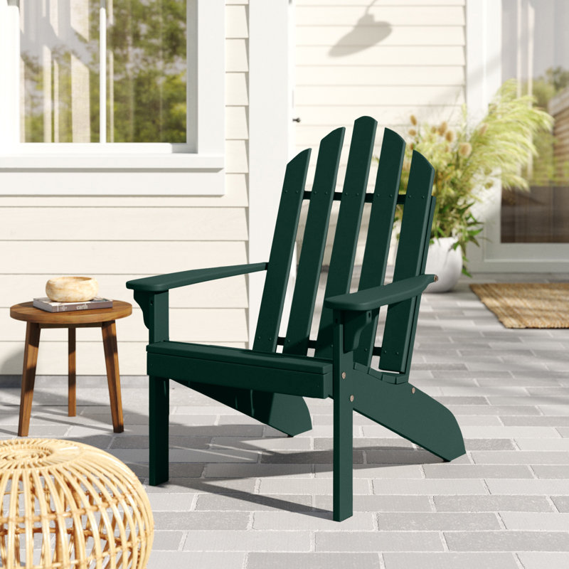 Chaise Adirondack en bois Urich, Vert foncé