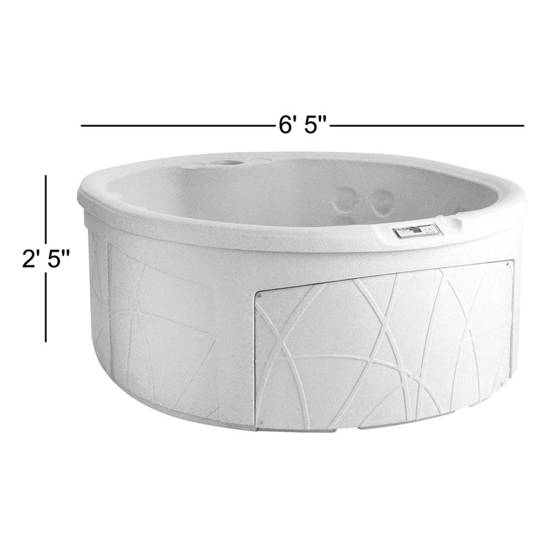 Lifesmart Spas LS200 110 Volt 4-Person 13-Jet Oval Plug and Play Hot Tub, Sand
