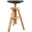 Tabouret de comptoir pivotant en bois franc massif de 18,9 à 25,2 po Hiltrun-620503048