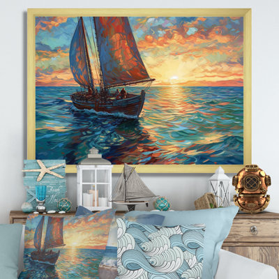 Sail Sail At Sea IV, reproduction d'art sur toile