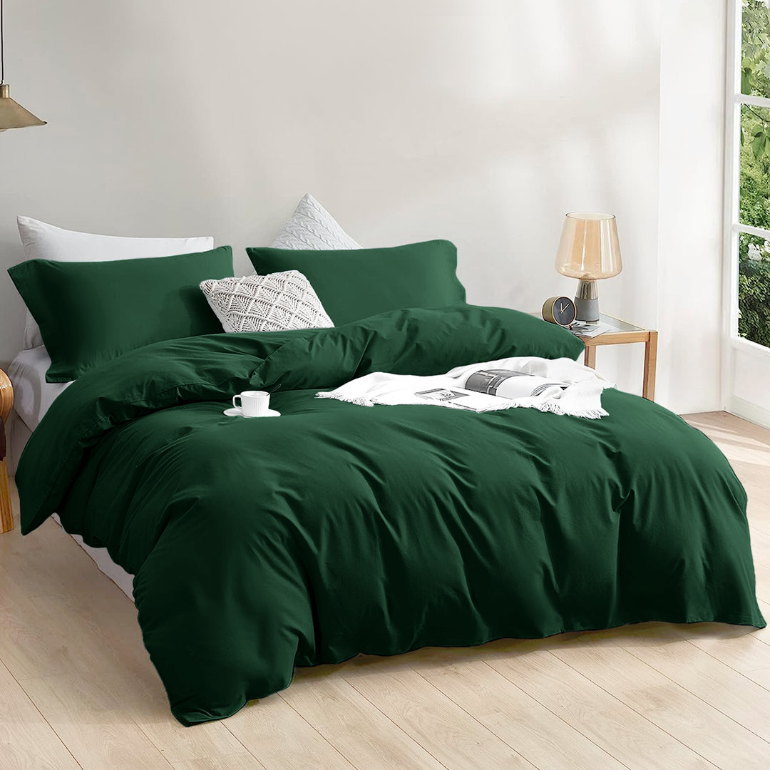 Luxury 4-Piece Microfiber Duvet Cover Complete Set