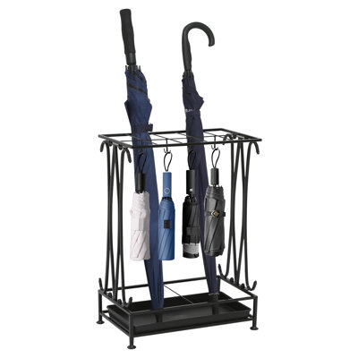 Indoor And Outdoor Entrance Umbrella Stand, Metal Material, Black